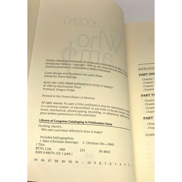 Who Am I and What Difference Does it Make by David Hocking Living Theology 1985 - Picture 6 of 8